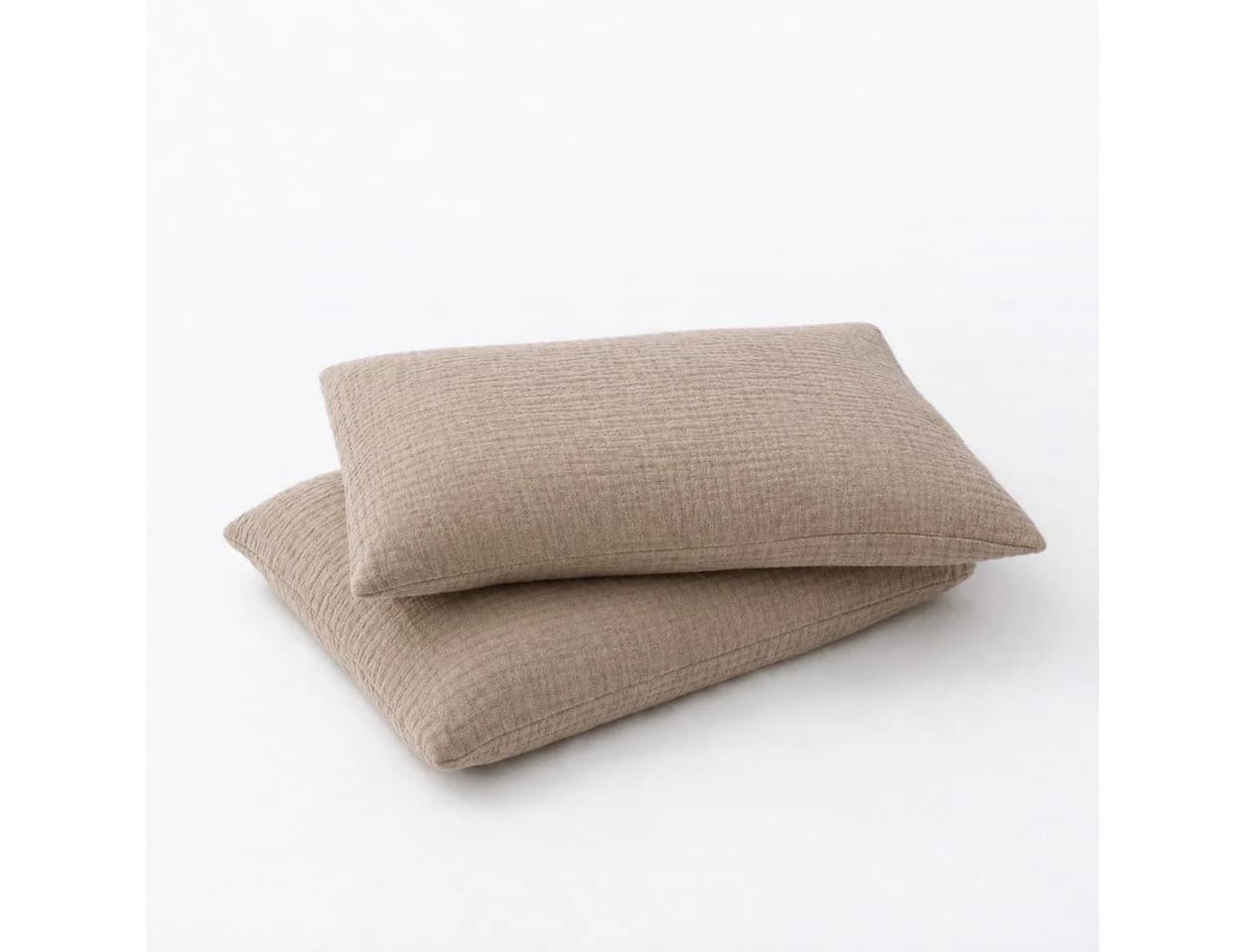 BABEES Kissenbezüge 2er Set Creme Beige Musselin Baumwolle - Bild 2