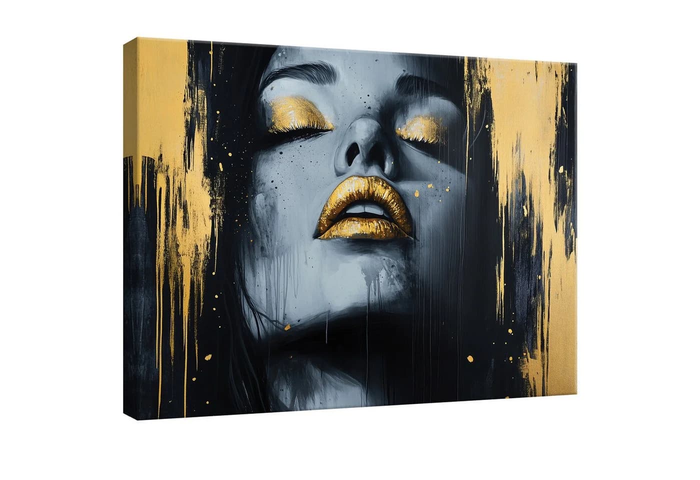 Wallarena Leinwandbild Abstrakt Gold Modern Wanddeko XXL - Bild 2