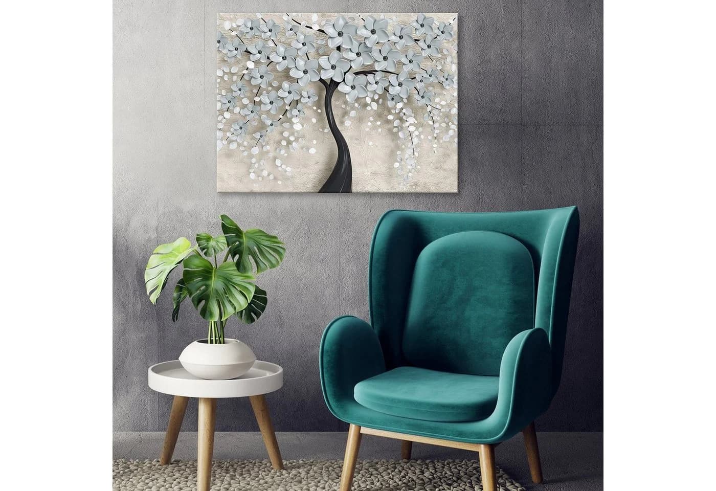 WALLARENA Leinwandbild Abstrakt Beige Modern