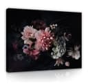 Wallarena Leinwandbild Blumen Schwarz Modern XXL Wanddeko Bild 2