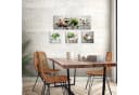 Wallarena Leinwandbild Küche Kräuter Gewürze 4 Teile SET XXL Bild 1