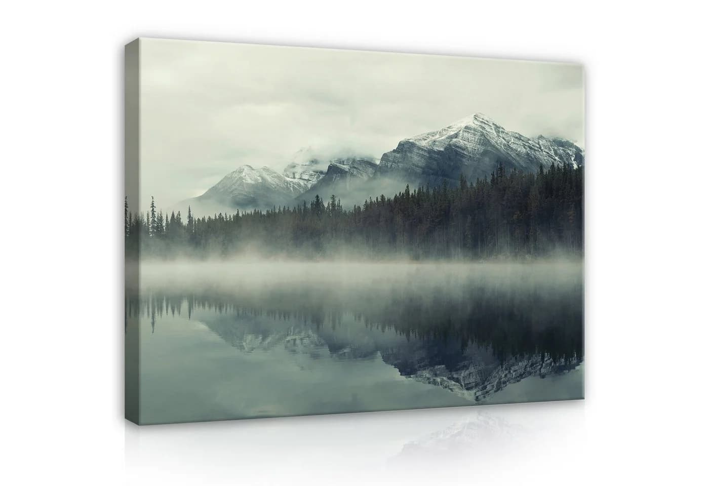 Wallarena Leinwandbild Wald Nebel Berge Natur XXL Wandbild - Bild 2