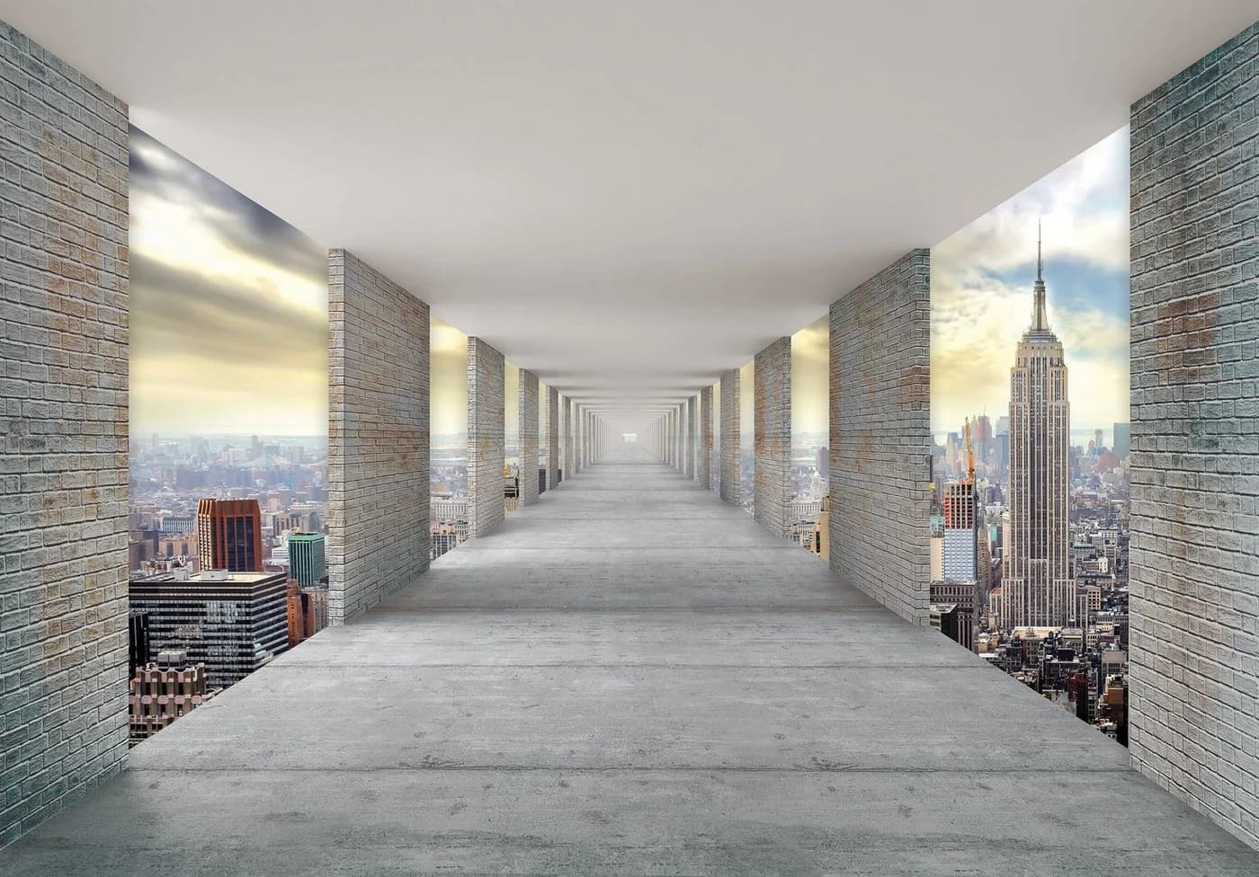 Wallarena Fototapete 3D EFFEKT Terrasse New York Ausblick Vliestapete - Bild 2