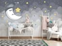 Wallarena Fototapete Wolken Himmel Stern Mond Nacht Vlies Tapete Bild 1