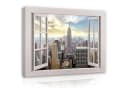 Wallarena Leinwandbild Fenster New York 3D Effekt Modern Wandbild Bild 2