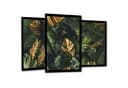 Wallarena Poster Set 3-teilig Grün Gold Schwarz Gerahmt Bild 2