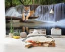 WALLARENA Fototapete Wasserfall Modern Bunt Vlies Bild 1