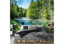 WALLARENA Fototapete Wasserfall Wald Modern Vlies Bunt Bild 1