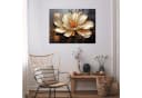 Wallarena Leinwandbild Abstrakt Modern Blumen Gold XXL Bild 1