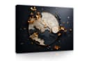 Wallarena Leinwandbild Abstrakt Gold Schwarz XXL Wandbild Modern Bild 2