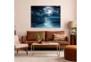 Wallarena Leinwandbild Meer Blau Modern Wandbild XXL Bild 1