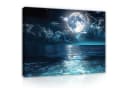 Wallarena Leinwandbild Meer Blau Modern Wandbild XXL Bild 2