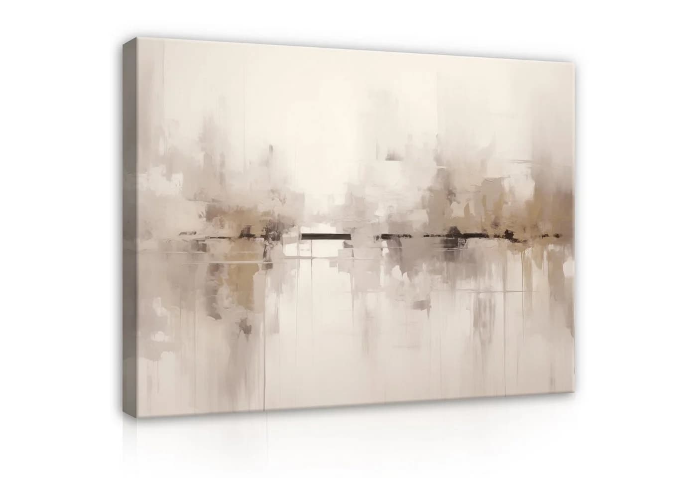 Wallarena Leinwandbild Abstrakt Modern Beige 120x80 cm - Bild 2