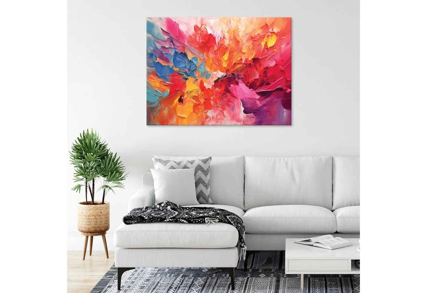 Wallarena Leinwandbild Abstrakt Bunt Modern Kunstdruck