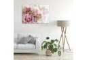 Wallarena Leinwandbild Blumen Rosa Pfingstrosen XXL Wanddekoration Bild 1