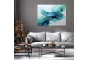 Wallarena Leinwandbild Abstrakt Blau Grau XXL Wanddeko Modern Bild 1