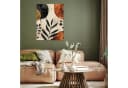 Wallarena Leinwandbild Abstrakt Boho Blätter Beige/Rot Bild 1