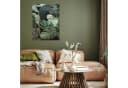 Wallarena Leinwandbild Blätter Grün Gold Natur XXL Wand Deko Modern Bild 1