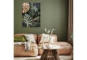 Wallarena Leinwandbild Blätter Gold Grün Natur Wandbilder XXL Modern Bild 1