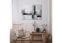 Wallarena Leinwandbild Abstrakt Grau Loft Kunst Wandbild Modern XXL Bild 1