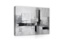 Wallarena Leinwandbild Abstrakt Grau Loft Kunst Wandbild Modern XXL Bild 2