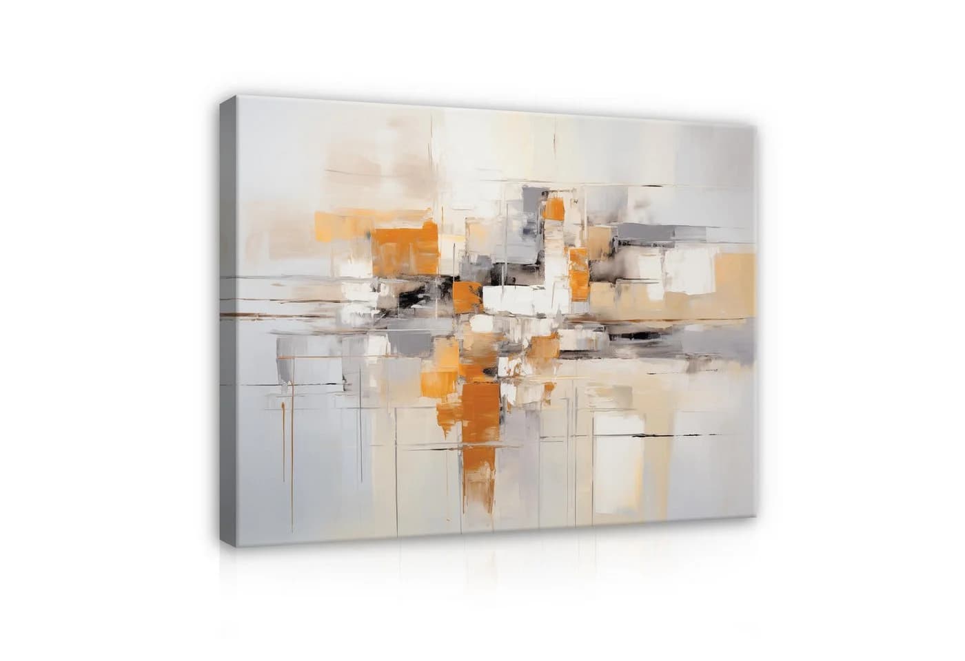 Wallarena Leinwandbild Abstrakt Grau Loft Wandbilder XXL Wand Deko Bilder Modern - Bild 2