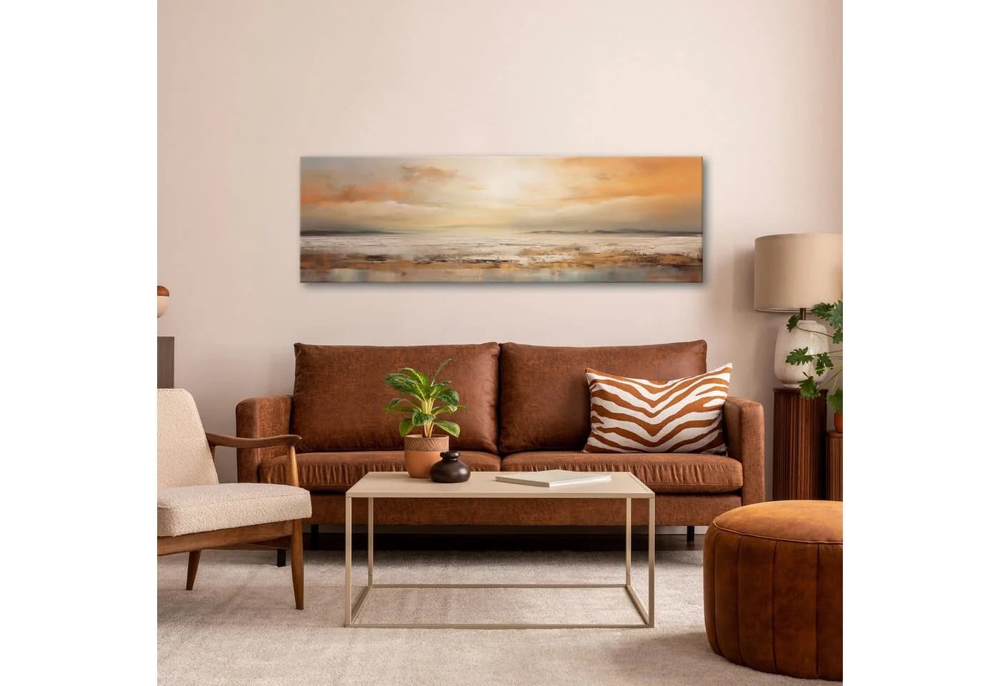 Wallarena Leinwandbild Strand Meer Abstrakt Modern Wandbild