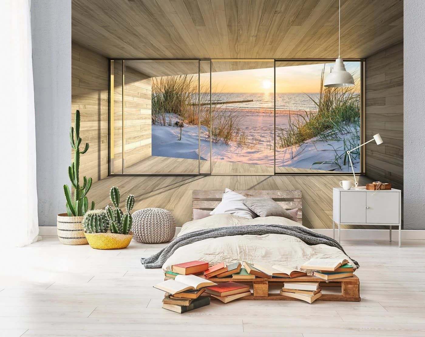 WALLARENA Fototapete Blau Vlies Schlafzimmer - Bild 3