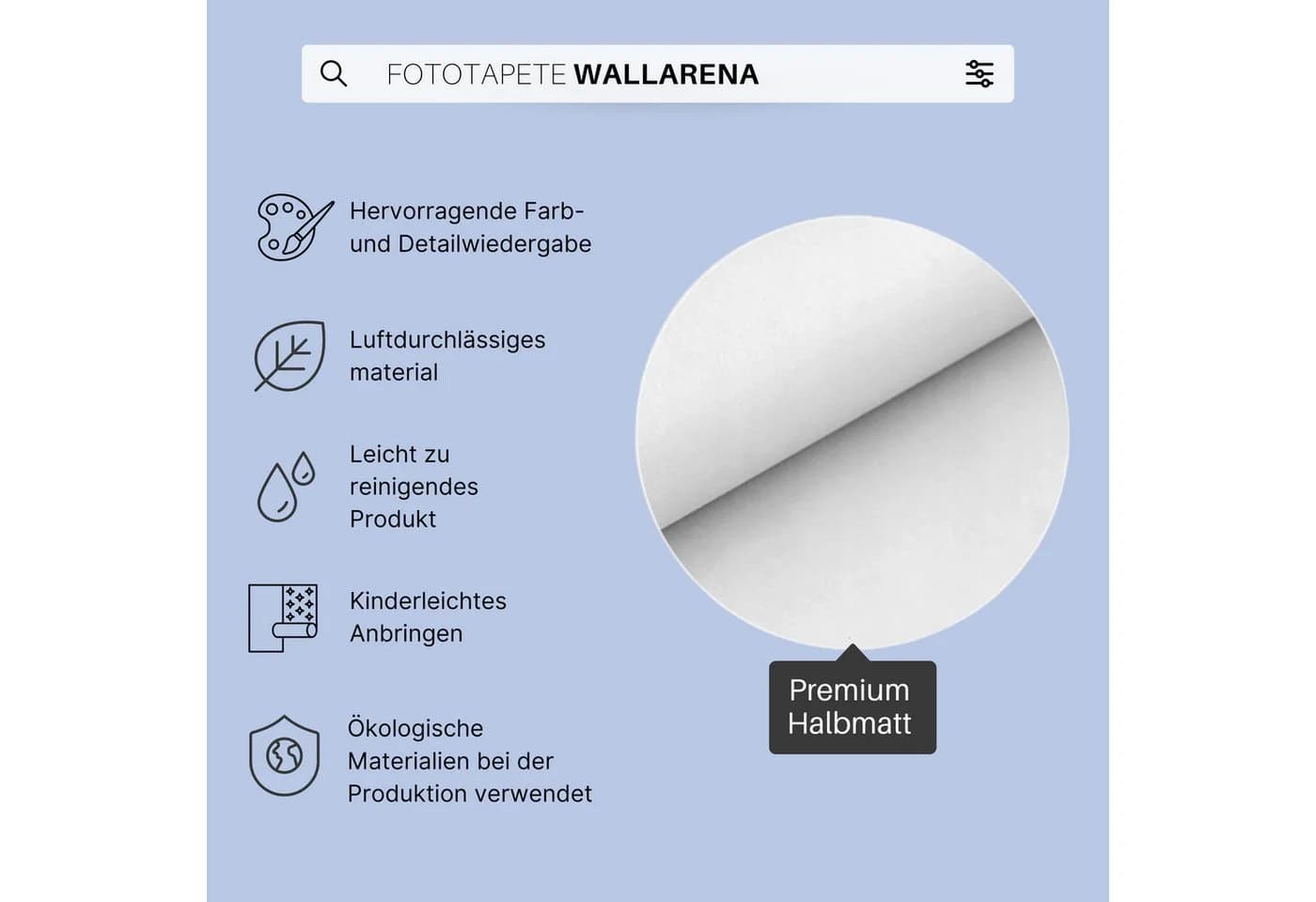 WALLARENA Fototapete Blau Vlies Schlafzimmer - Bild 4