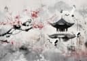 Wallarena Fototapete Kirschblüten Japan Vlies Tapete Wohnzimmer Schlafzimmer Wandtapete Bild 1