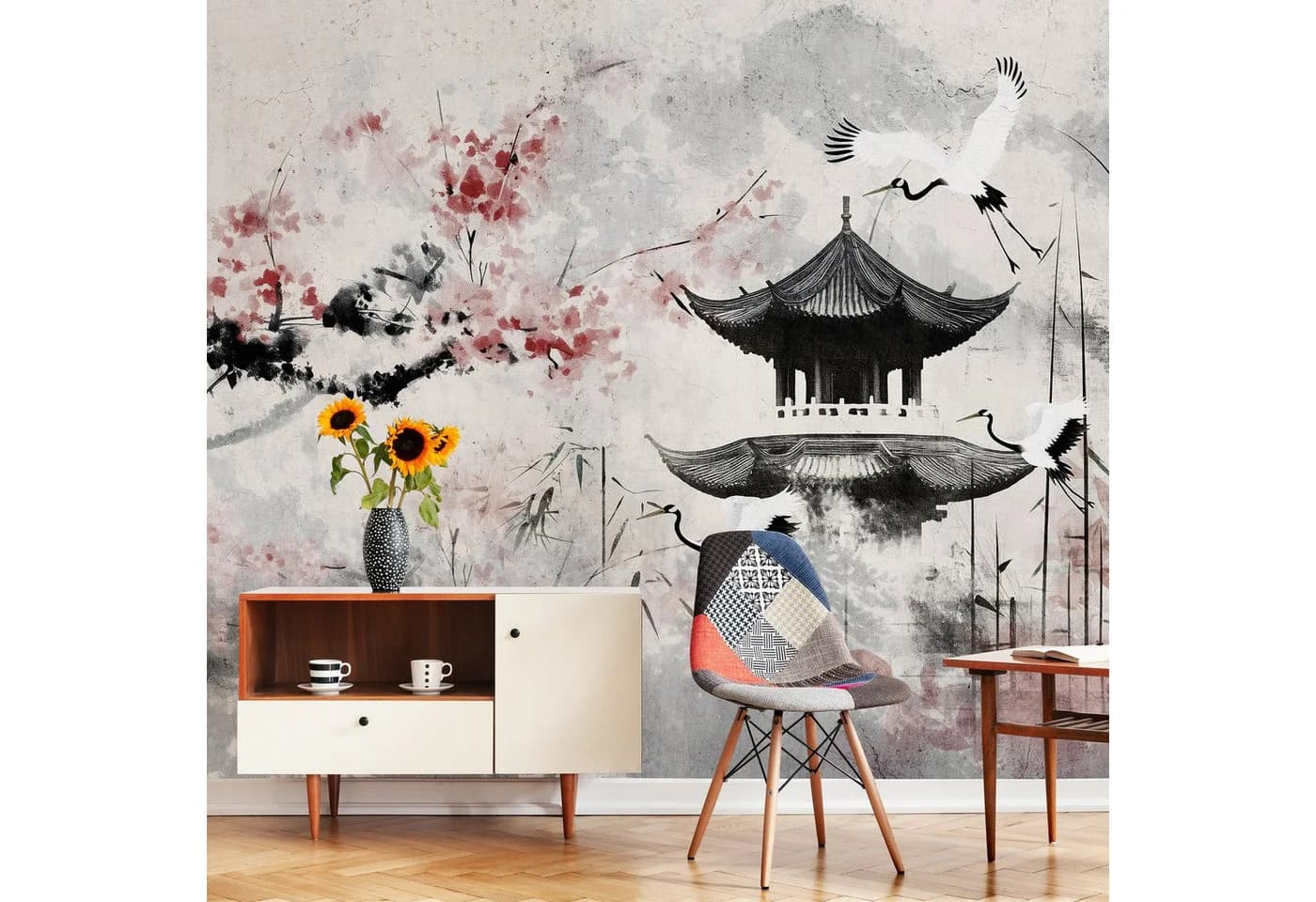Wallarena Fototapete Kirschblüten Japan Vlies Tapete Wohnzimmer Schlafzimmer Wandtapete - Bild 3
