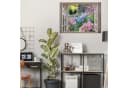 Wallarena Leinwandbild Fenster Blumen Wald Abstrakt Modern 3D Bild 1