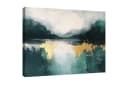 Wallarena Leinwandbild Abstrakt Marmor Grün Gold Glamour Bild 2