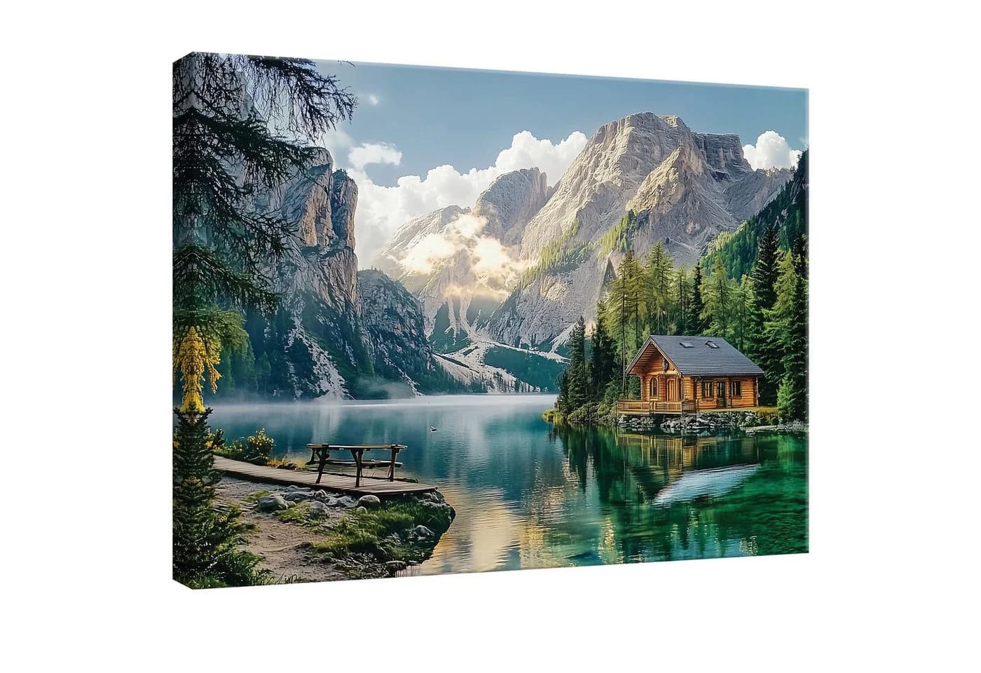 Wallarena Leinwandbild Berge Landschaft Grün 60x40 cm - Bild 2