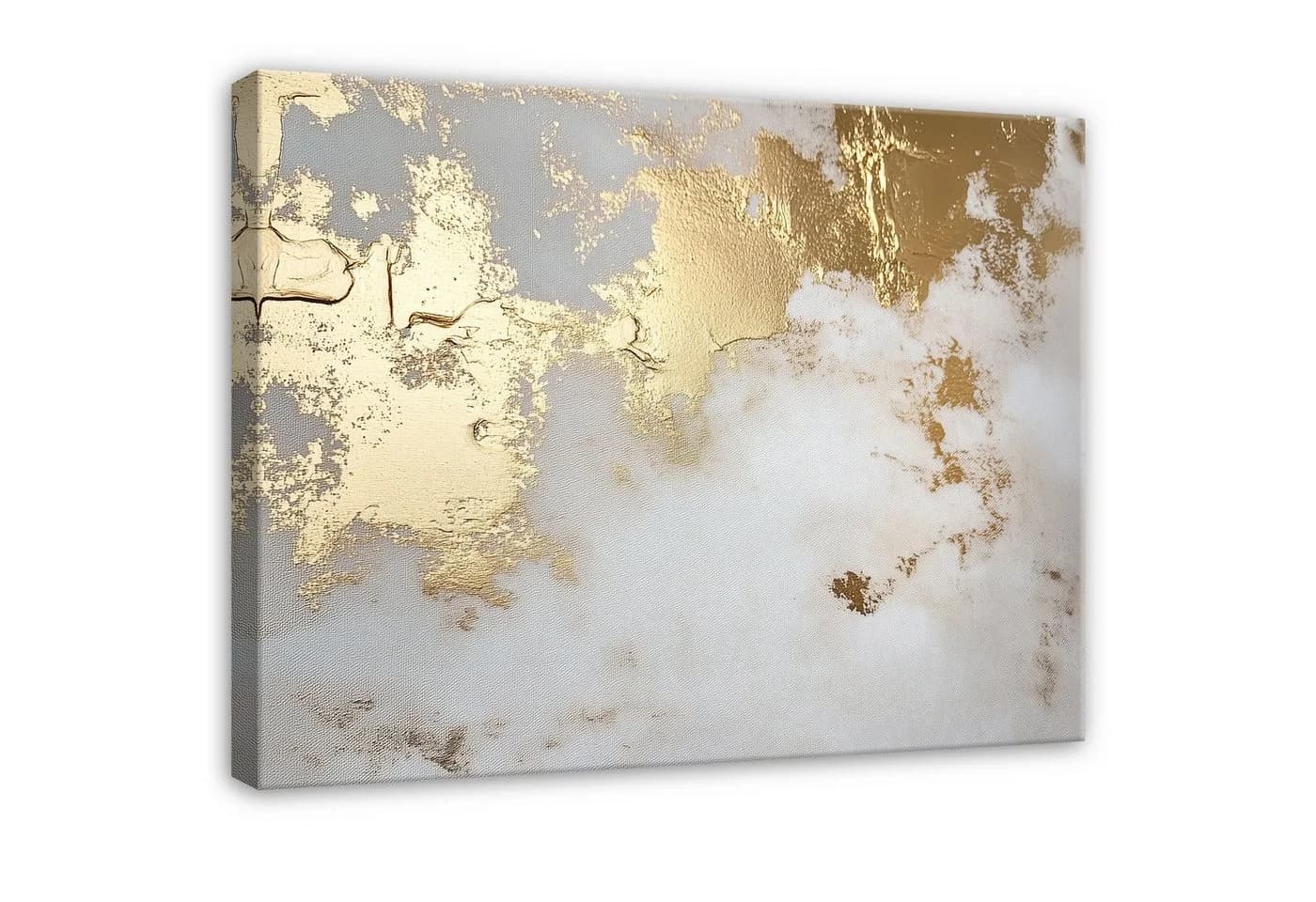 Wallarena Leinwandbild Abstrakt Grau Gold Marmor Modern - Bild 2