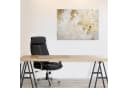 Wallarena Leinwandbild Abstrakt Grau Gold Marmor Modern Wandbild XXL Bild 1