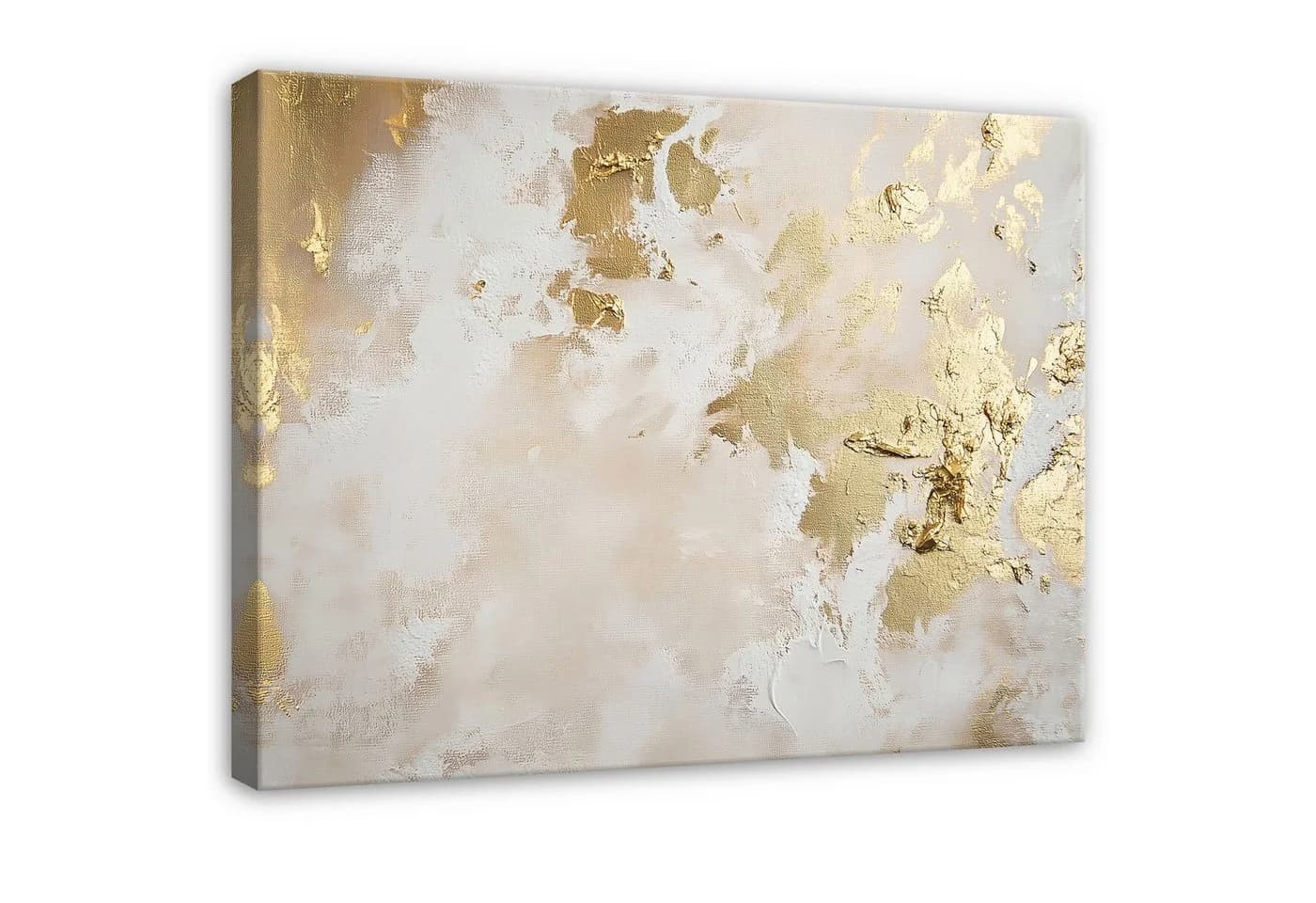 Wallarena Leinwandbild Abstrakt Grau Gold Marmor Modern Wandbild XXL - Bild 2