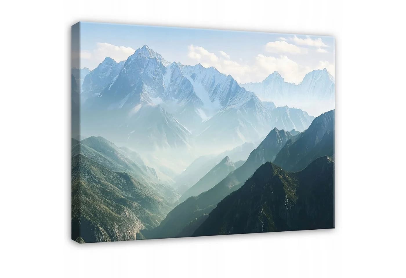 WALLARENA Leinwandbild Berge Grün 100x75 cm - Bild 2