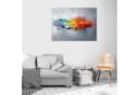 Wallarena Leinwandbild Abstrakt Grau Bunt Modern Wanddeko XXL Bild 1