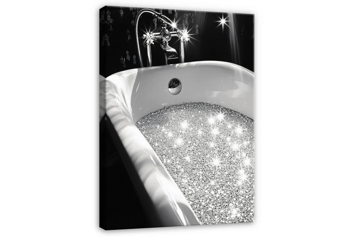 Wallarena Leinwandbild Badewanne Glitzer Abstrakt Modern Wandbild XXL - Bild 2