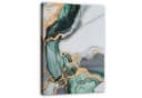 Wallarena Leinwandbild Marmor Grün Abstrakt Gold Modern Wandbilder Wand Deko XXL Bilder Bild 2