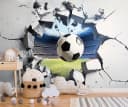 Wallarena Fototapete Kinderzimmer Fußball Junge Kinder Vlies Tapete Wandtapete Bild 1