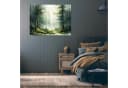 Wallarena Leinwandbild Wald Grün Natur XXL Wandbild Bild 1