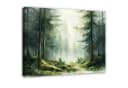 Wallarena Leinwandbild Wald Grün Natur XXL Wandbild Bild 2