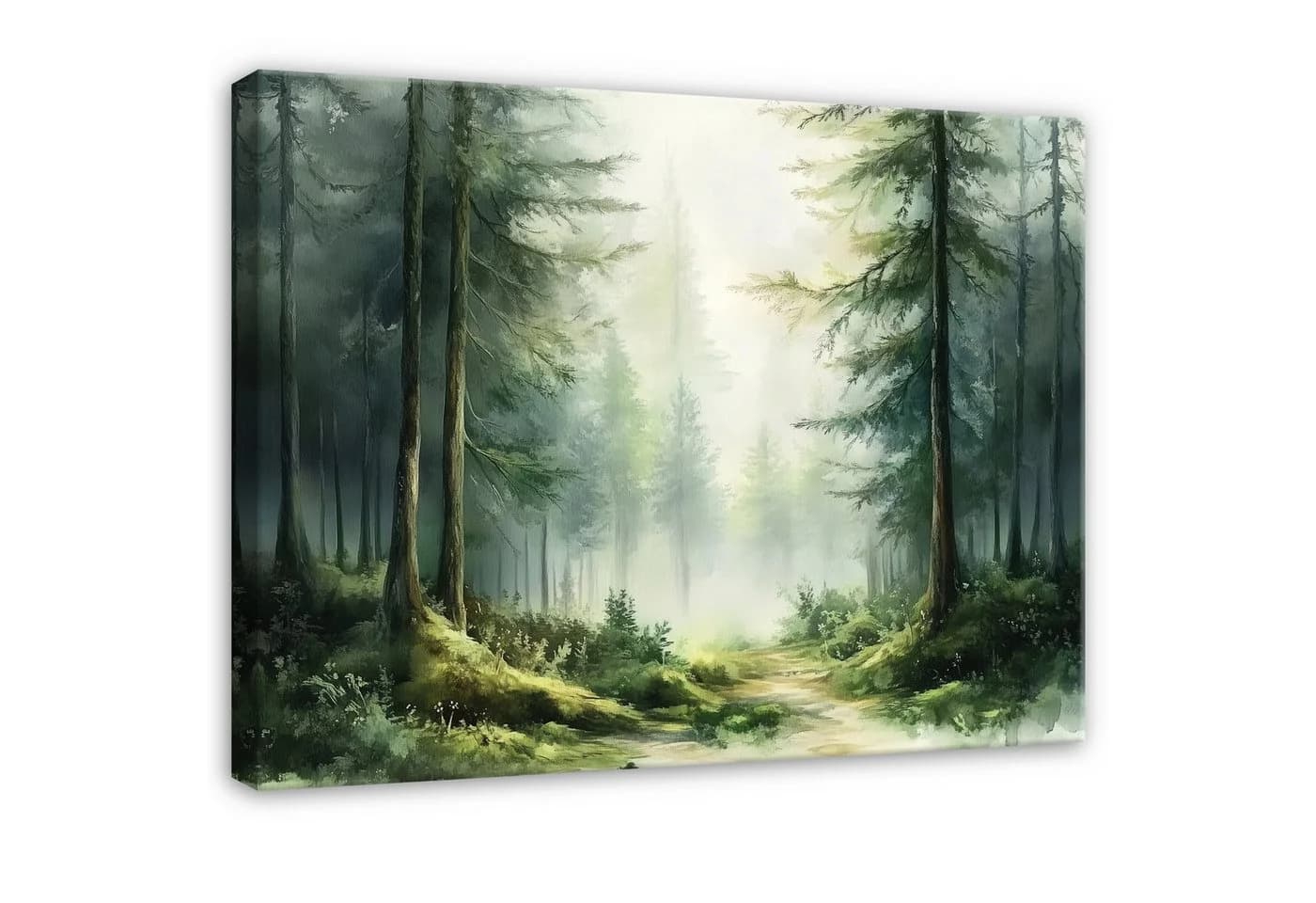 Wallarena Leinwandbild Wald Grün Natur XXL Wandbild - Bild 2