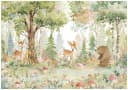 WALLARENA Fototapete Wald Tiere Bunt Vlies Kinderzimmer Bild 2