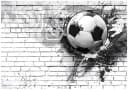 Wallarena Vliestapete Kinderzimmer Fußball Schwarz/Weiß Bild 2