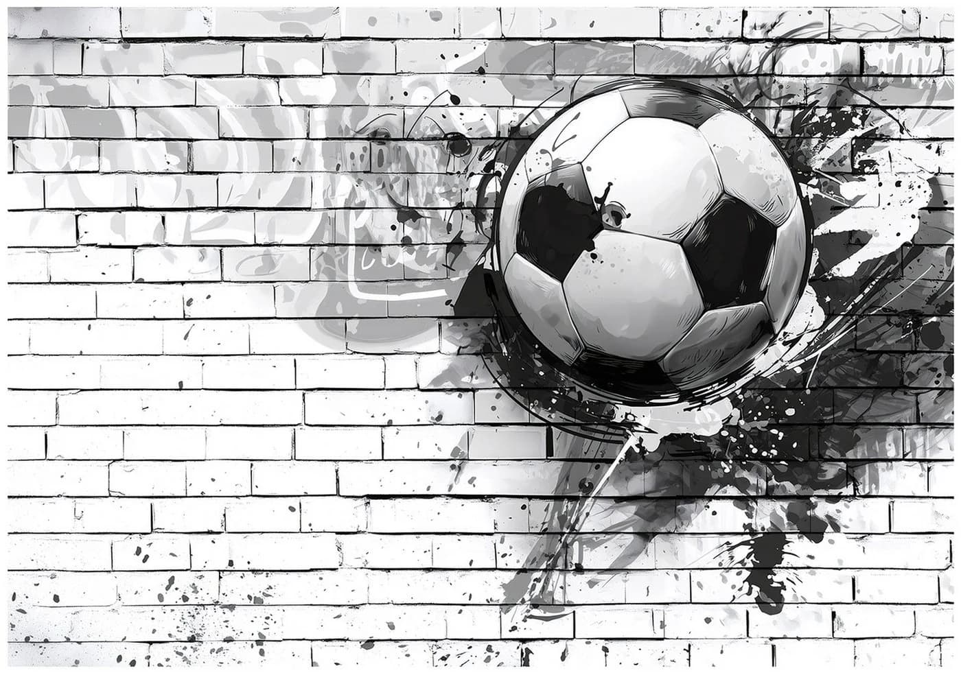 Wallarena Vliestapete Kinderzimmer Fußball Schwarz/Weiß - Bild 2