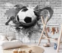 WALLARENA Fototapete 3D Fußball Modern Bunt Vlies Bild 1