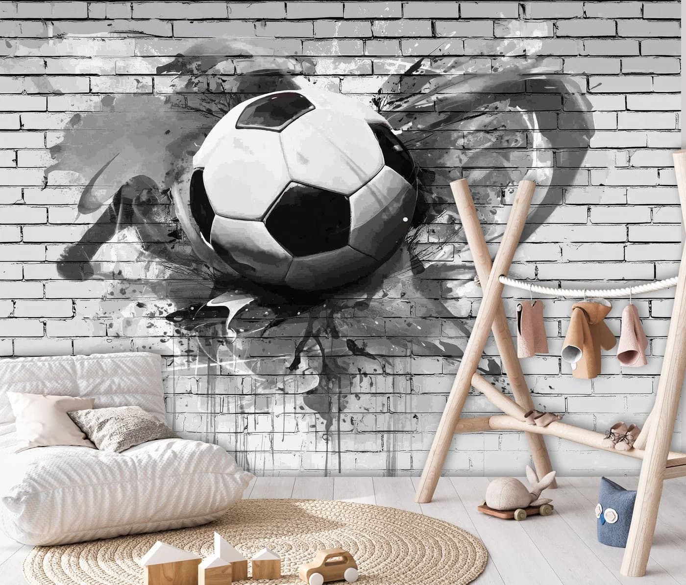WALLARENA Fototapete 3D Fußball Modern Bunt Vlies